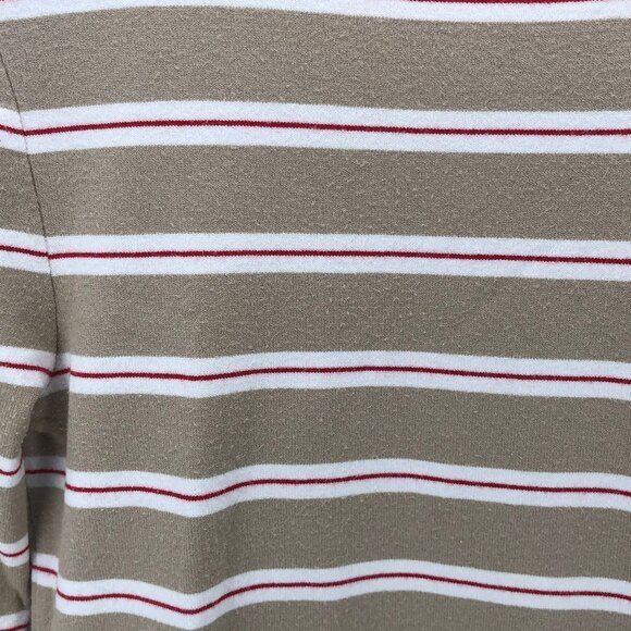 Weekend MaxMara Tan Red White Stripe Top Medium - Picture 7 of 10